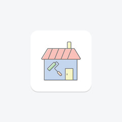 Home improvement lineal color icon , vector, pixel perfect, illustrator file
