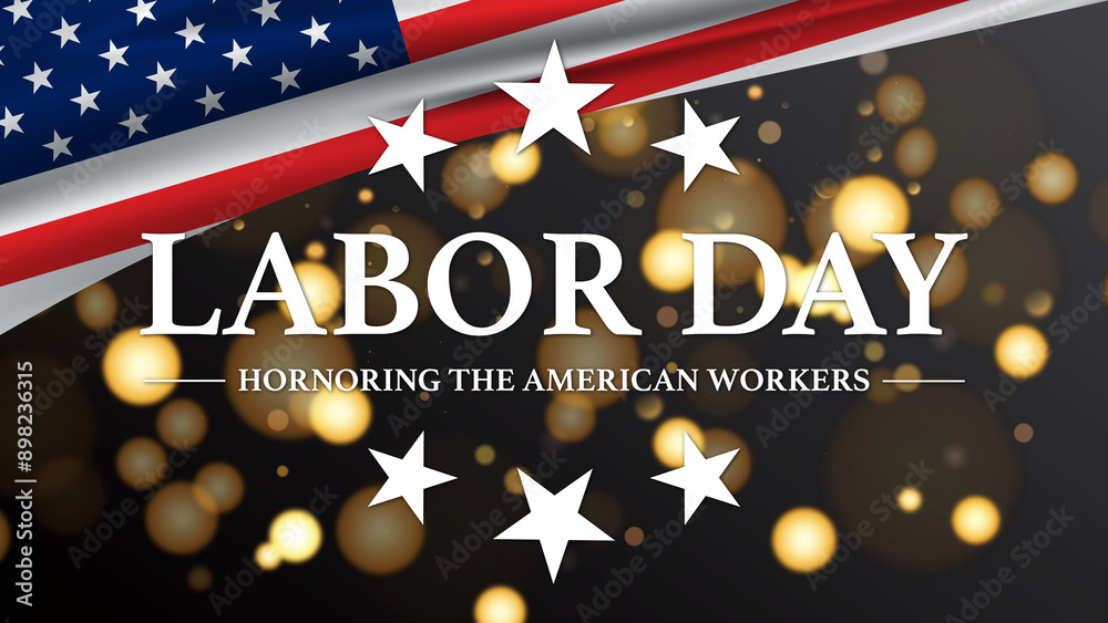 Sticker happy labor day usa background