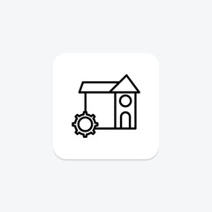 House Remodeling line icon , vector, pixel perfect, illustrator file