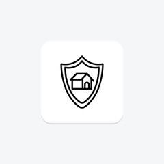 Home Security line icon , vector, pixel perfect, illustrator file