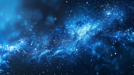  A blue and black background with overlapping stars and a blurred image of the same, featuring stars