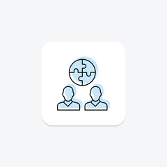 Self Understanding color shadow thinline icon , vector, pixel perfect, illustrator file