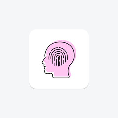 Self Identity color shadow thinline icon , vector, pixel perfect, illustrator file