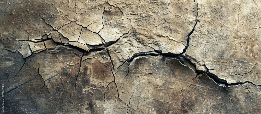 Poster texture of a cracked wall with copy space image