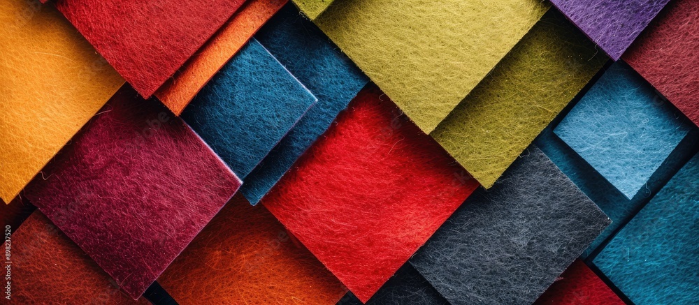 Fototapete image capturing the colorful felt textures arranged together in a visually appealing composition wit