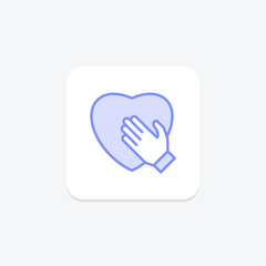 Self Honesty duotone line icon , vector, pixel perfect, illustrator file