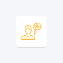 Visualize Imagine duotone line icon , vector, pixel perfect, illustrator file