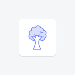 Self Wise Tree duotone line icon , vector, pixel perfect, illustrator file