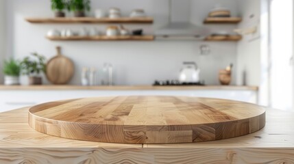 wooden podium on kitchen table