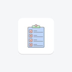 Self Evaluation lineal color icon , vector, pixel perfect, illustrator file