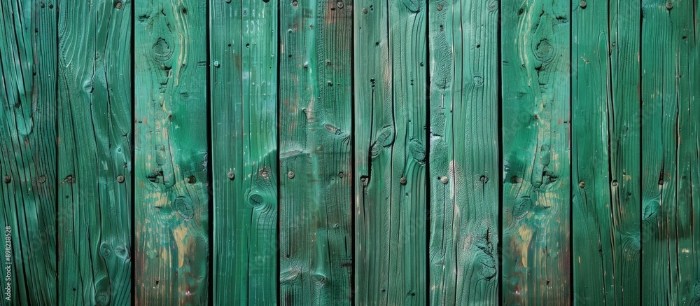 Aufkleber close up textured wooden background in a vibrant green shade with copy space image