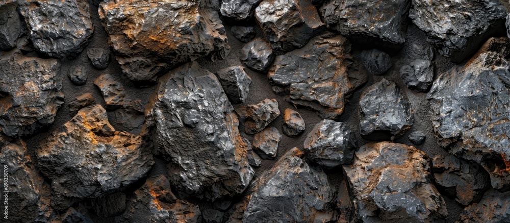 Poster Close up of a seamless rock texture and surface background with copy space image
