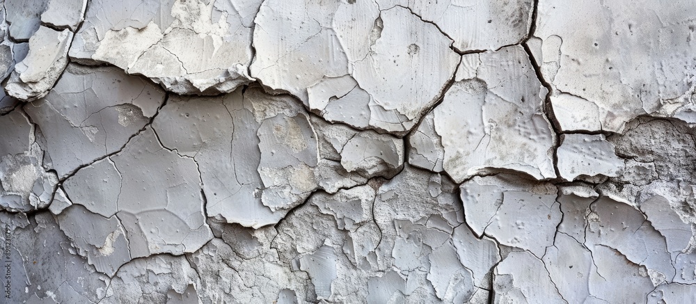 Aufkleber close up texture of an aged gray cement wall featuring cracks and weathering ideal as a background w