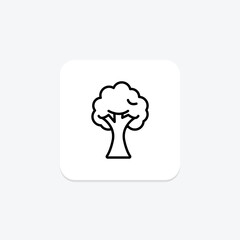 Self Wise Tree line icon , vector, pixel perfect, illustrator file