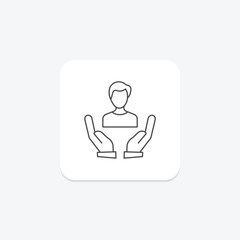 Self Care thinline icon , vector, pixel perfect, illustrator file