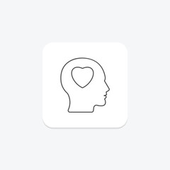 Self Passion thinline icon , vector, pixel perfect, illustrator file