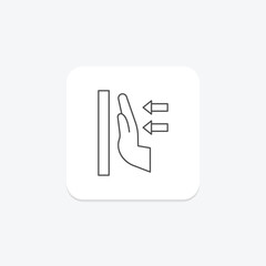 self push thinline icon , vector, pixel perfect, illustrator file