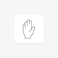 Self Volunteer thinline icon , vector, pixel perfect, illustrator file