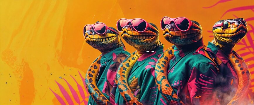Ball Python Snakes in Sunglasses