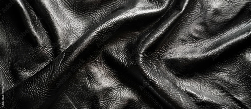 Aufkleber texture and background of black leather with copy space image