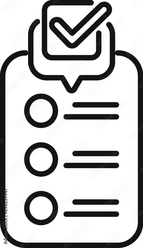 Poster smartphone is showing a validated checklist for an app or website