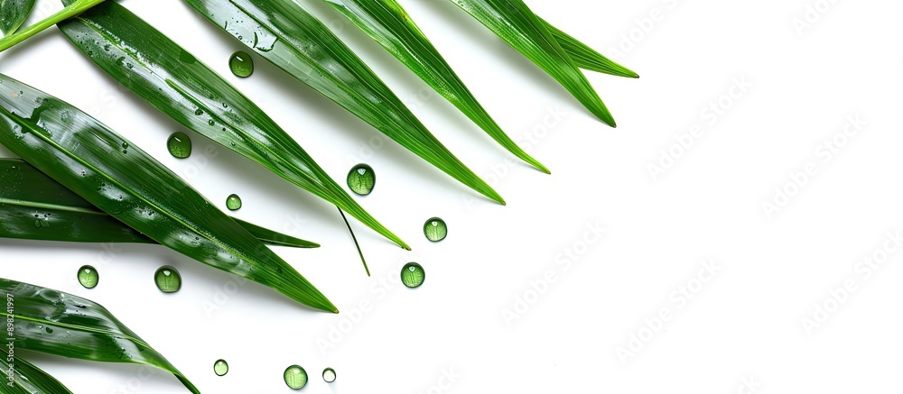 Aufkleber isolated coconut leaf on a white background with copy space image