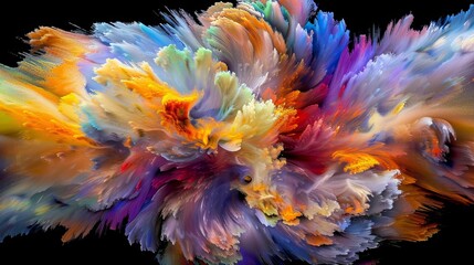 Obraz premium Color explosion background creating abstract colorful pattern