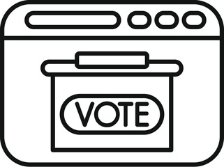 Online voting ballot box on website for internet election day