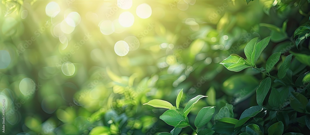 Aufkleber blurred background of lush greenery in summer perfect for copy space image