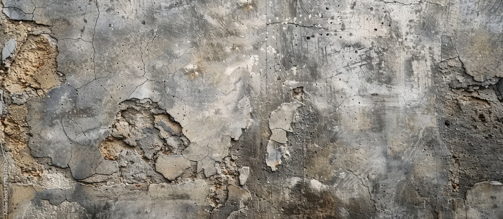 Poster detailed close up shot of a vacant weathered textured wall providing an ideal blank concrete surface