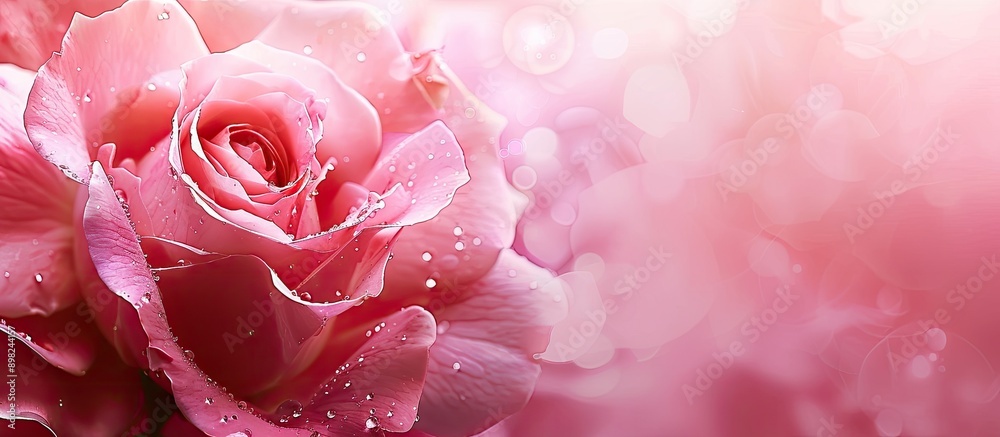 Leinwandbilder an abstract background with a close up of a blooming rose flower head perfect for adding text or ima
