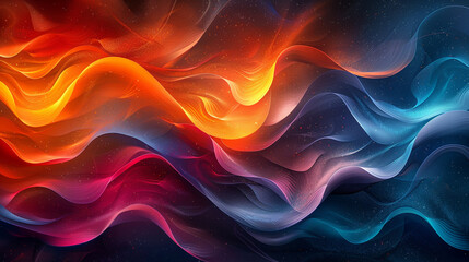 Obraz premium Immerse in the vibrant world of abstract art with these stunning graphics, showcasing dynamic waves of color and intricate patterns, perfect for adding a touch of creativity and energy to any project