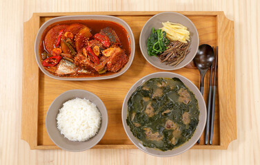 Korean Healthy Food. Korea Cuisine. Fresh Ingredients. 