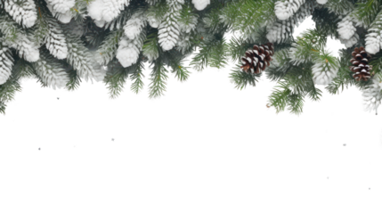 Snow covered Christmas tree isolated on white background