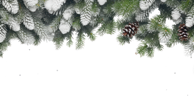 Snow covered Christmas tree isolated on white background