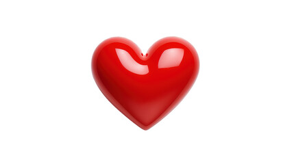 Obraz premium Red heart shape isolated on white background.