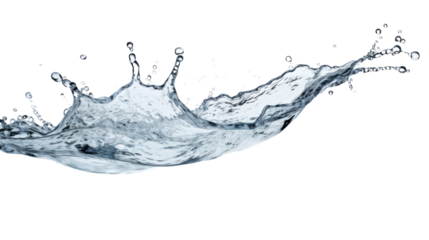 Splashing water isolated on white background.