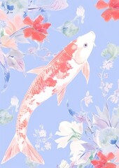 Obraz premium Koi fish backgrounds animal carp.