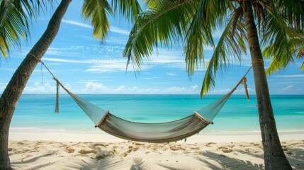 Hammock on a Tropical Beach.