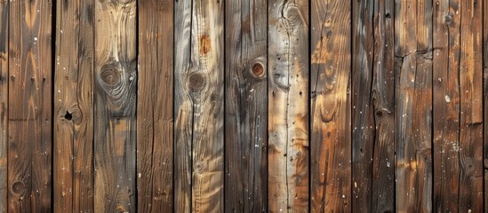 Obraz premium Aged wooden panels with a grungy brown background texture for use as a background in designs or to create copy space images