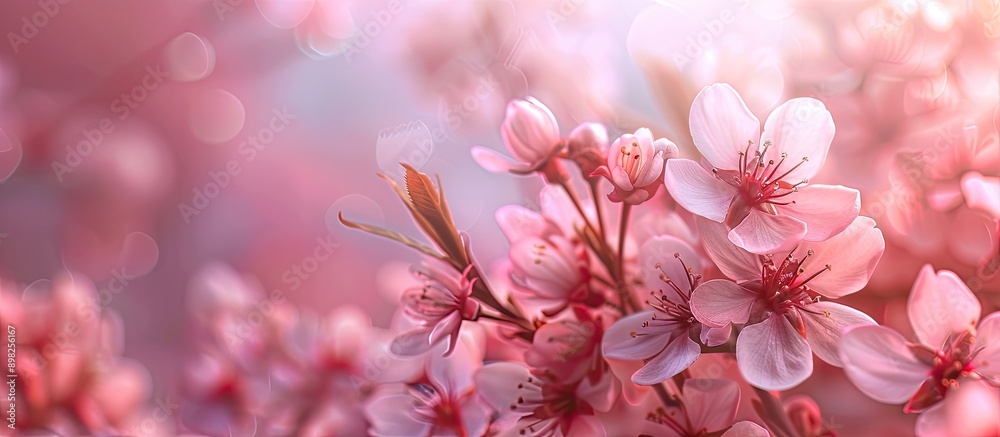 Leinwandbilder cherry blossoms in soft focus create a spring flower background ideal for design with ample copy spa