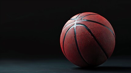 Obraz premium A Dribbble basketball with a bounce effect