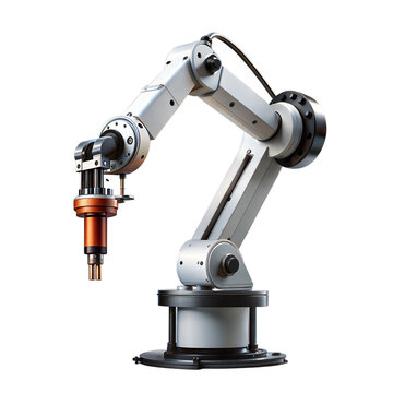 Industrial robotic arm in operation, possibly used for automation in manufacturing