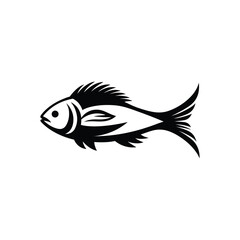 Ocean's Elegance Fish Vector Silhouette