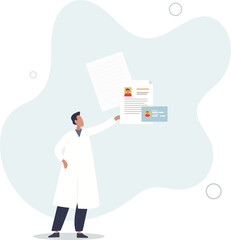 Various medical services.using health insurance policy.flat design.illustration with people.