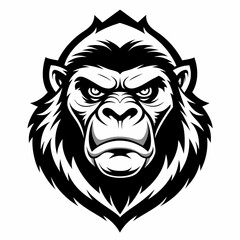 Gorilla head icon vector