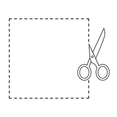 Scissors icon template. Vector illustration