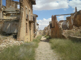 Ruins of the Old Town of Belchite, destroyed during the Spanish Civil War