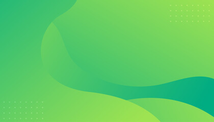 Minimal geometric background. Green elements with fluid gradient. Suit for business, institution, conference, party, Vector illustration