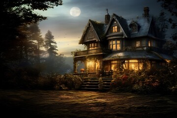 Fototapeta premium Vintage house architecture building outdoors.